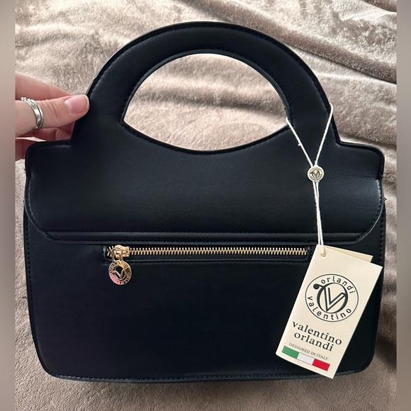 NWT! Valentino Orlandi Leather Handbag- Black - Picture 5 of 6